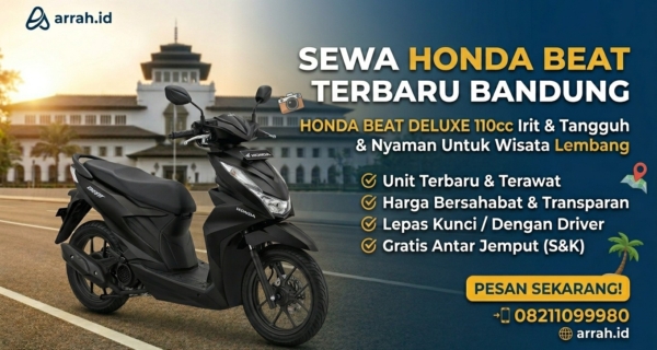 "Sewa motor Honda Beat Deluxe terbaru di Bandung arrah.id "
